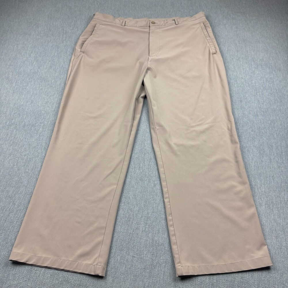 Nike Pants Mens 38 Brown Khaki Chino Coach Training Performance Lightweight